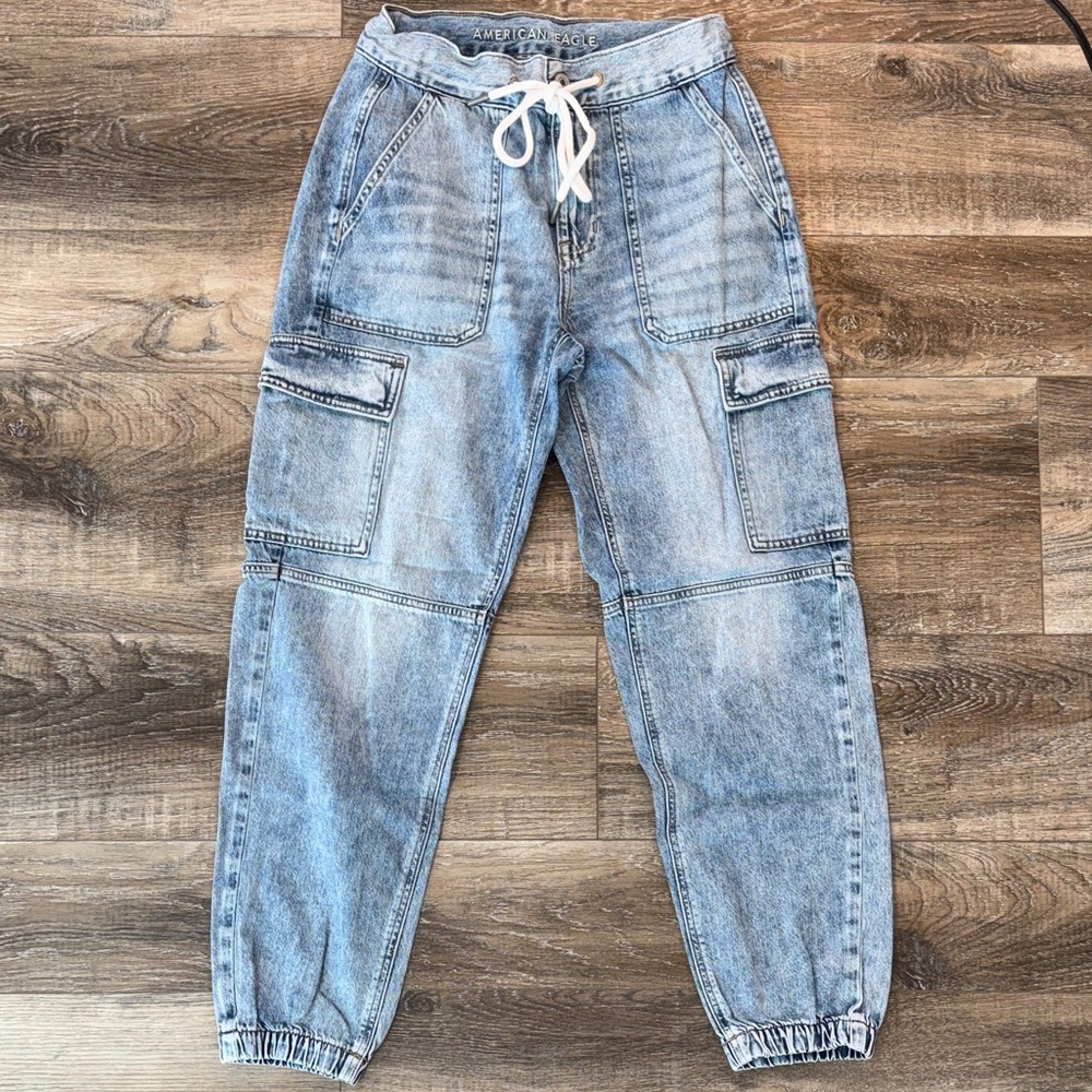 American Eagle Outfitters Denim Cargo Joggers